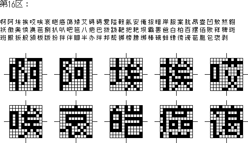 12DOT「簡体字」ゴシック【レターベース（11×11）】