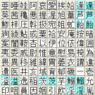 16DOT微型電脳書体　ゴシック【レターベース（15×16）】